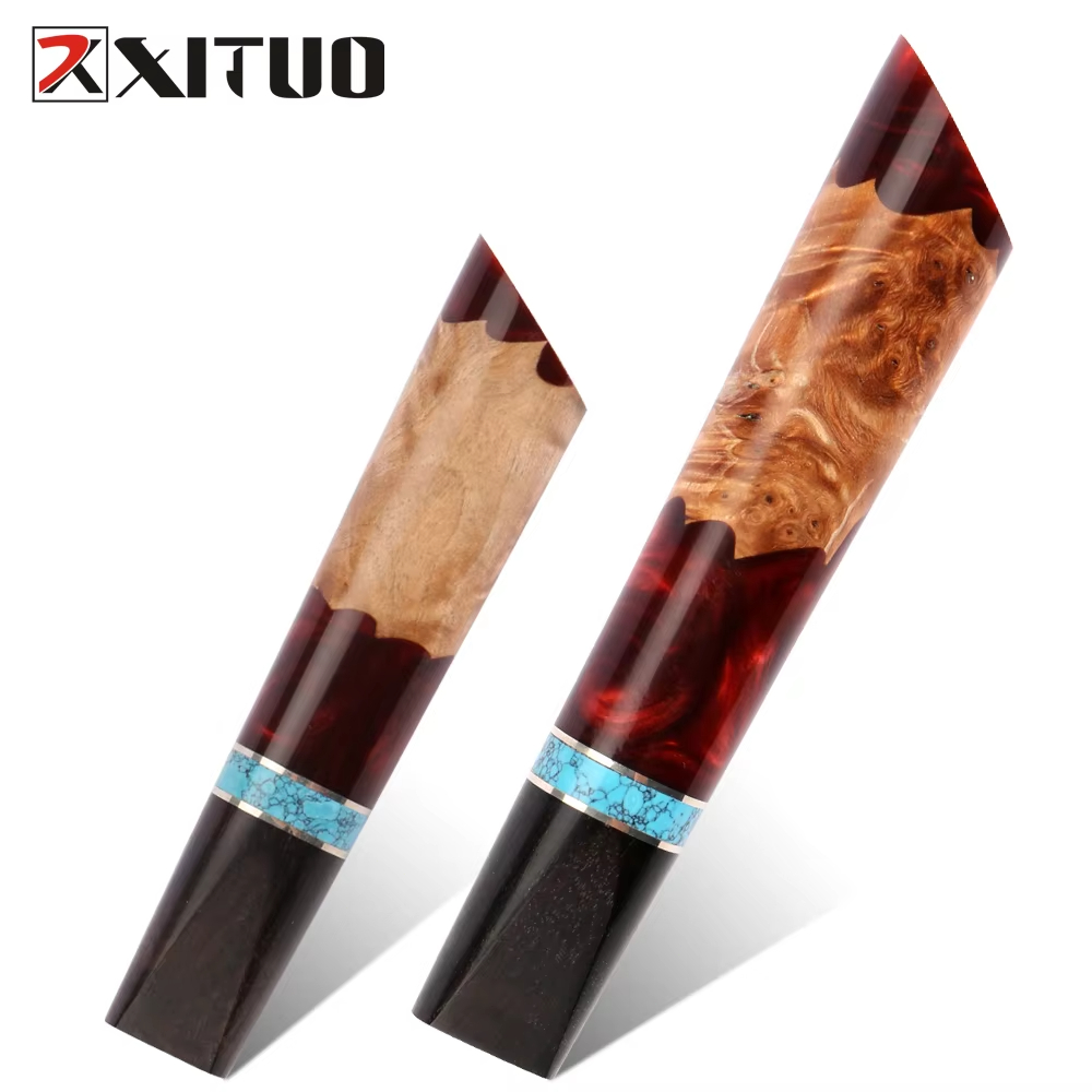 Woodworking Resin - 日本の精巧な安定化木材樹脂ハンドル、ハート型ナイフハンドル、DIYシェフキッチンナイフ、工場カスタムナイフハンドル