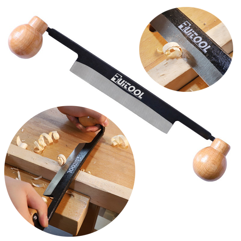 プロのドローカッターダブル木製ハンドルドローナイフ樹皮除去ス - Drawknife Blade のレビューと価格