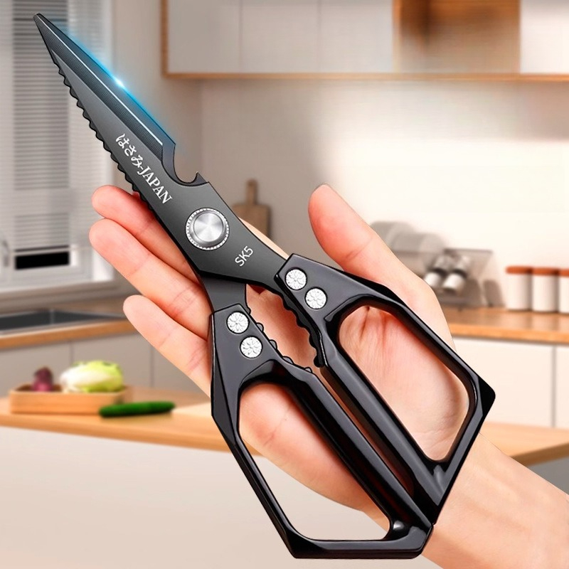 日本製キッチンバサミ 家庭用 ブラックチタン ステンレス鋼  - Woodworking In Japanese のレビューと価格